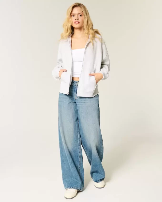 Υπερμεγέθη Zip-Up Hoodie Υπερμεγέθη Zip-Up Hoodie